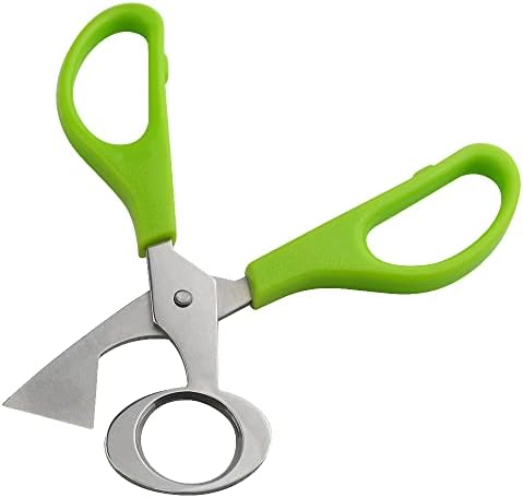 24 Pack Stainless Steel Quail and Pigeon Egg Cutter Scissors Tool for Home Kitchen (Four Colors: Black, White, Red, Green) with ABS Plastic Handle