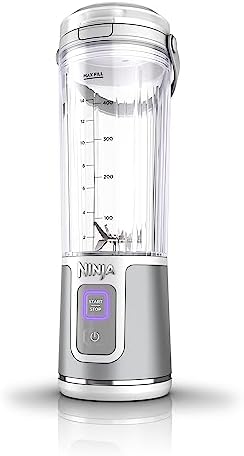 Ninja Blast Portable Blender, Cordless 18 Ounce Container, Personal Blender for Shakes and Smoothies, BPA Free, Leak Proof Lid, USB-C Rechargeable, White, BC151WHC (Version