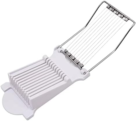 Stainless Steel Wire Egg Slicer,Cuts 10 Slices For fruit,Onions,Soft Food and Ham，Slicer & Cutter for Eggs, Mozzarella Cheese, Slice Spacing 1/3 inch Multipurpose Luncheon Meat Slicer(White) - Image 3