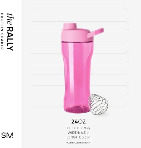 Simple Modern Rally Plastic Protein Shaker Bottle with Ball | 24oz Leakproof Cup for Protein Shakes, Mixes, Electrolytes, Pre Workout | Dragon Fruit Mix - Image 5