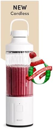 Beast GO Cordless Portable Blender, Travel-Ready, Cloud White, 22oz by Unknown