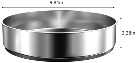 Pantry Cabinet Lazy Susan Stainless Steel Black Spice Rack Turntable - Decorative Trays Storage Containers Organizer for Kitchen Cabinet, Snacks, Bathroom (10 inches)