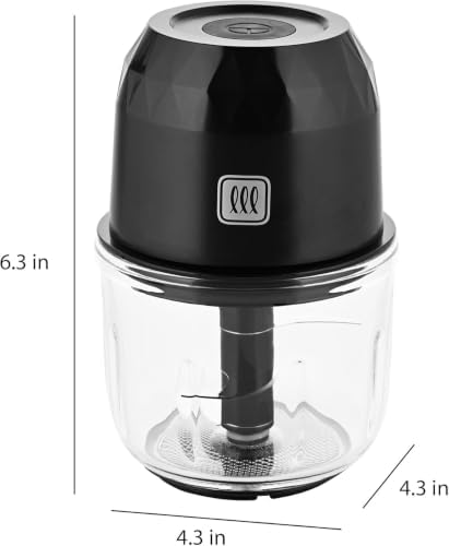 Glass Mini Chopper: 1 Cup, Cordless, Toastmaster - Image 2
