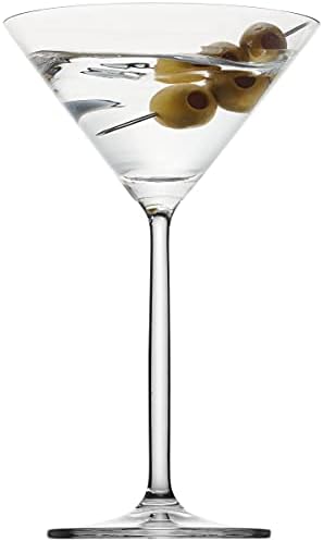 Cocktail Shaker Set and Martini Glasses Bar Set, Stainless Martini Shaker with Stemmed Cocktail Glasses and Double Jigger, 4 Piece Gift Set