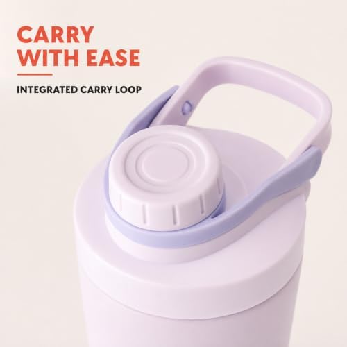 Insulated Protein Shaker Bottle 24oz, Dishwasher Safe, Lavender - Image 5