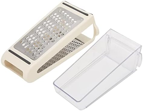 Professional Box Grater, Double Sided, Removable Container, Nutmeg Grater, ABS PS Material, Food Grater for Kitchen, Vegetables, Ginger, Potatoes