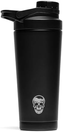 Gymreapers Stainless Steel Protein Shaker Bottle - Double Wall Insulated, Leak Proof, BPA-Free Metal Vacuum Blender Cup For Gym, Sports, Pre & Post-Workout Cold Hydration - 26 OZ (Black) - Image 6