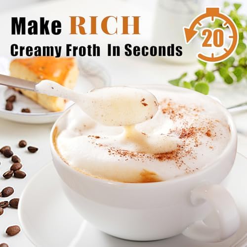 Pink Milk Frother Wand for Coffee, Frother Handheld Rechargeable Electric Whisk with 3 Heads 3 Speeds Drink Mixer Coffee Frother Foam Maker For Latte, Cappuccino, Hot Chocolate, Egg
