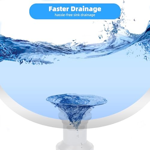 2 Pack Universal Bathroom Sink Drain Stopper, Pop Up Drain Strainer with Overflow, Push and Seal Sink Plug with Basket for Lavatory Vanity Vessel, Anti-Clogging Strainer, Matte Black