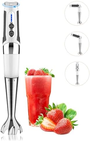 Toogel Cordless Immersion Blender, 21-Speed, 3-Angle Adjust, White by Toogel