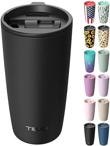 TILUCK 20 oz Insulated Coffee Tumbler with BPA-Free Lid by TILUCKBringsGoodLuck