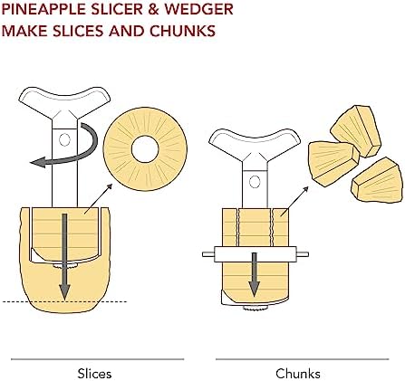 4874360, Pineapple Slicer & Wedger Stainless Steel/Yellow