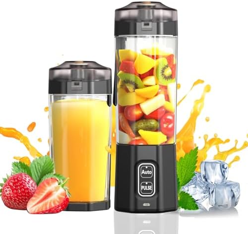 Portable Blender, Personal Blenders with Pulse Mode, Smoothie & Shake Maker by BESNOOW