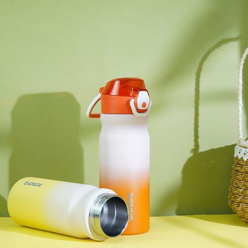 BJPKPK 18 oz Water Bottle with Straw & Handle, Insulated Stainless Flask - Image 5