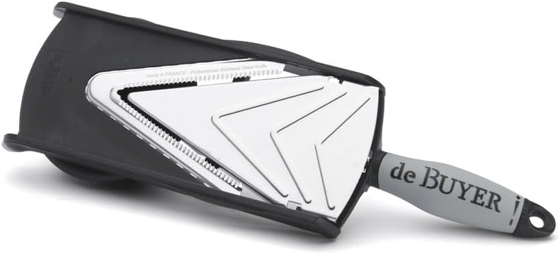 DeBuyer Konra Axis Mandoline Stainless Steel Food Fruit Veg Slicer in Black