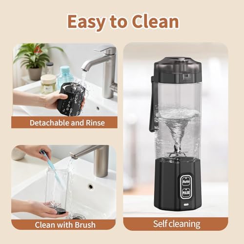 Portable Blender, Personal Blenders with Pulse Mode, Smoothie & Shake Maker - Image 4