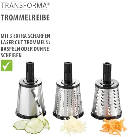 Rotary Grater TRANSFORMA 3 Drums