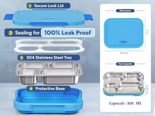Kids lunch box stainless steel, bento box stainless steel, lunch bento box