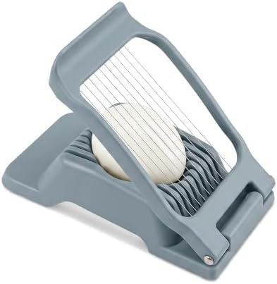 Heavy Duty Aluminium Egg Slicer, Stainless Steel Wire, Blue-Gray by Yuzxaun