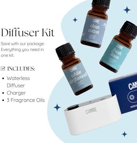 CANDECraftCo Waterless Travel Diffuser Gift Set, Christmas Scents, 3 Oils - Image 2