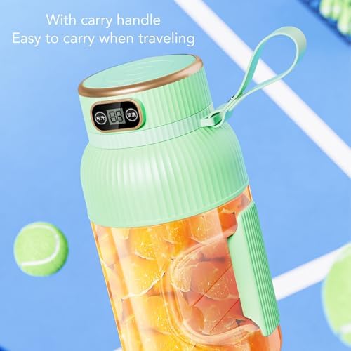 Portable Juicer Cup, 150W 1200ml Multifunctional Mini Travel Blender for Gym Home Office Sports Outdoor, Mini Juicer Cup, Mini Blending Cup, Portable Juice Cup (Green) - Image 5
