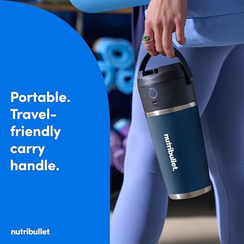 nutribullet Flip Portable Blender with Insulated Cup, Cordless, Matte Indigo, NBPB50350IND - Image 6