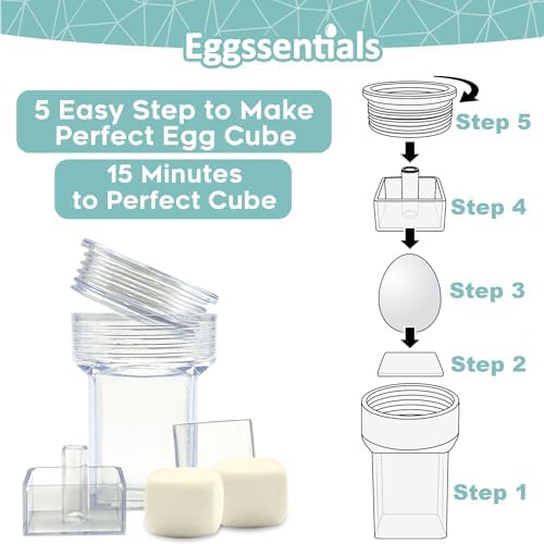 Pack of 3 Egg Shaper - Egg Cuber Square Egg Mold - Hard Boiled Eggs Maker for Square Boiled Egg Dicer for Eggs - Boiled Egg Mold Press.