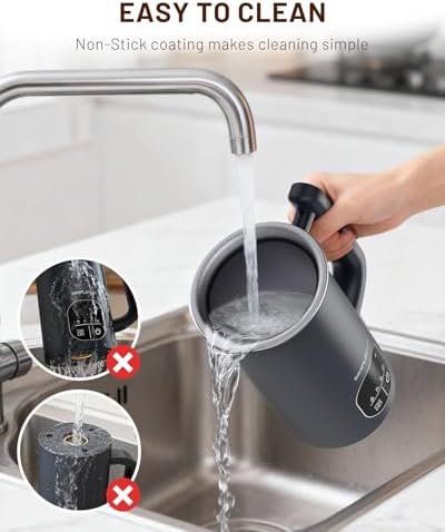 SIMPLETASTE Milk Frother, 4-in-1 Electric Milk Steamer with LED Touch Screen, Automatic Warm and Cold Foam Maker and Milk Warmer for Latte, Cappuccinos, Macchiato - Image 6