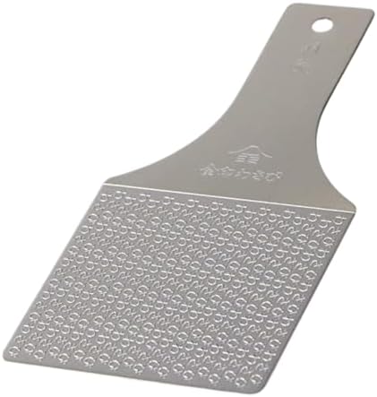 Sustainable Stainless Steel Wasabi Grater - Hagane Zame REGULAR - Grate Wasabi, Garlic, Ginger, Apples, Fruits, Vegetables, Creamy Texture/Kinjirushi Wasabi (Reguar, 6.8 inch x 3.3 inch)