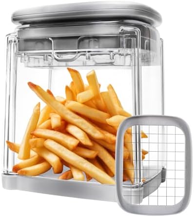 French Fry Cutter with 1 Blade Stainless Steel Manual Potato Chopper Gray by ZHANGXIAOQUANSINCE1628