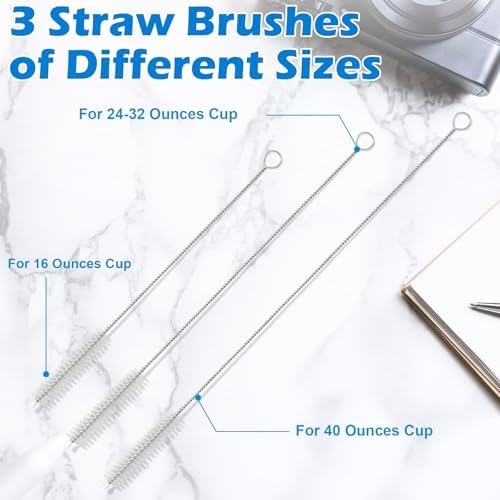 Palksky 5 in 1 Water Bottle Cleaning Brush Set, Multifunctiona Brush and Straw Cleaner for Owala/Stanley/Hydro/Yeti/Simple Modern Cup Accessories - Image 5