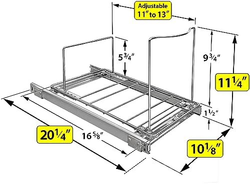 Pull-Out Trash Can Drawer – Sliding Organizer for Kitchen Cabinet or Under-Sink Use – Heavy Duty Storage Rack (Bin Not Included)