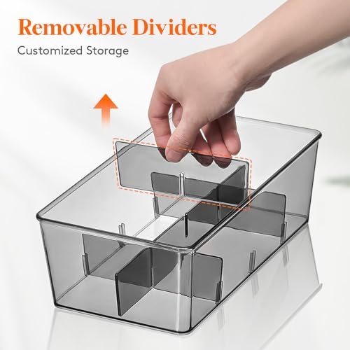 2 Pack 16 Compartment Tea Organizer, Stackable for Cabinet, Black