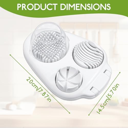 3-in-1 Egg Slicer for Hard Boiled Eggs,Stainless Steel,Heavy Duty,3 Modes - Image 2