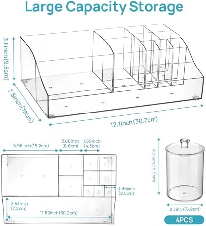 5 PCS Bathroom Countertop Organizer Sets