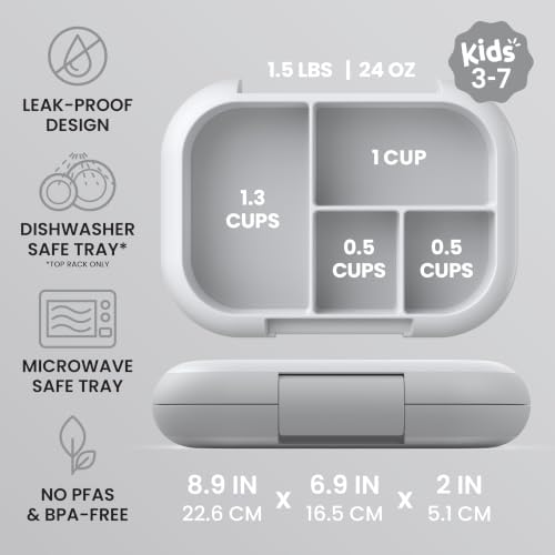 Chill Kids 4-Compartment Bento Box Leakproof Lunch Box