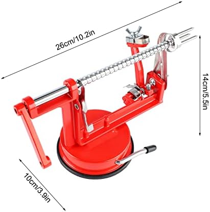 Apple Peeler, Slicer Corer Potato Peelers 3 In 1, Hand Cranking Potato Peeler for Kitchen Restaurant Big Red Sucker Pull Rod