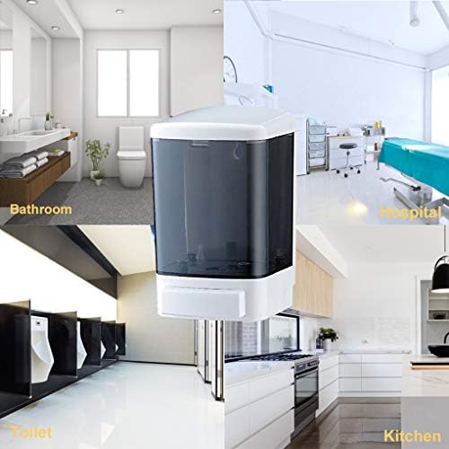 Manual Soap Dispenser Kitchen Bathroom Wall Mounted Commercial Soap Dispenser for Liquid Containers Shampoo Gel Chamber Plastic - (33.8 oz) 1000ml