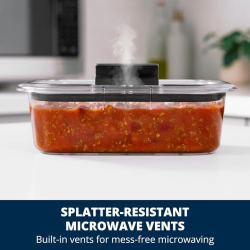 Brilliance Food Storage Containers, Set of 5 (10 Pieces), BPA-Free, Leak-Proof, Clear