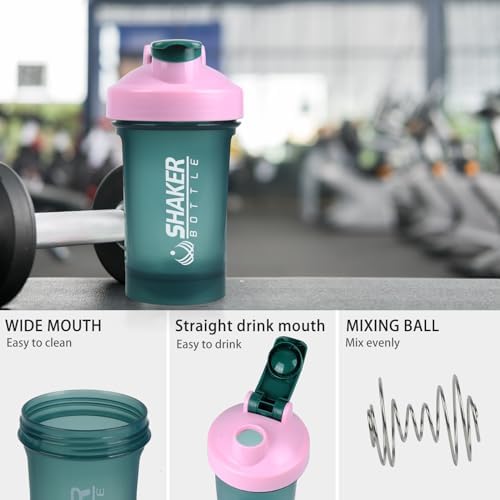 400ml Protein Shaker Bottle,Gym Small Shakes Cup with Mixing Ball - Image 3