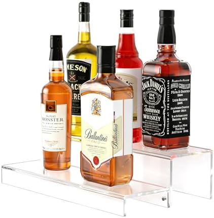 2 Tier Liquor Bottle Display Shelf