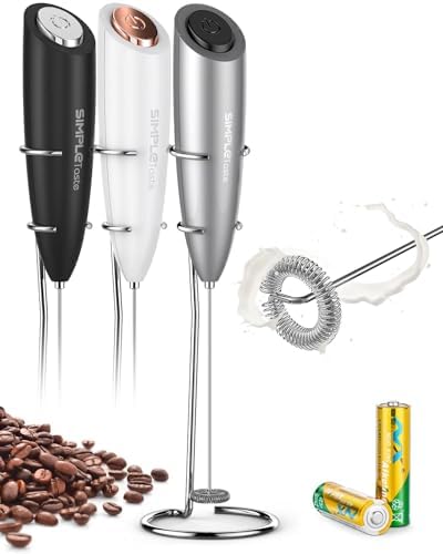 SIMPLETASTE Milk Frother Handheld Electric Foam Maker Battery Operated by SIMPLETaste