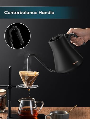 Gooseneck Electric Kettle with ±1℉ Temperature Control, 0.9L