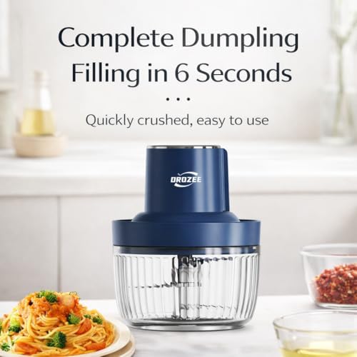 Kitchen Food Processor, Electric Food Chopper with 8 Cup Glass Bowl - Image 2