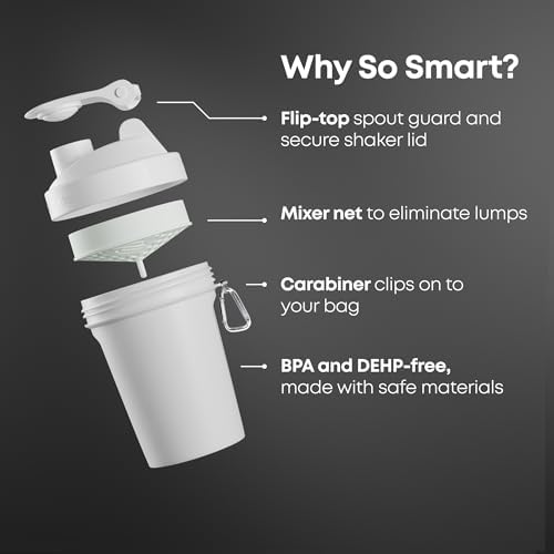 Smartshake Lite 4 Pack 400 ml/13.5 oz Protein Shaker Bottle | Silent Mixing | Leak-Proof Shaker Bottle | Shaker Cups For Protein Shakes | Gym Shaker Bottle | BPA-Free, Dishwasher Safe | - Image 2