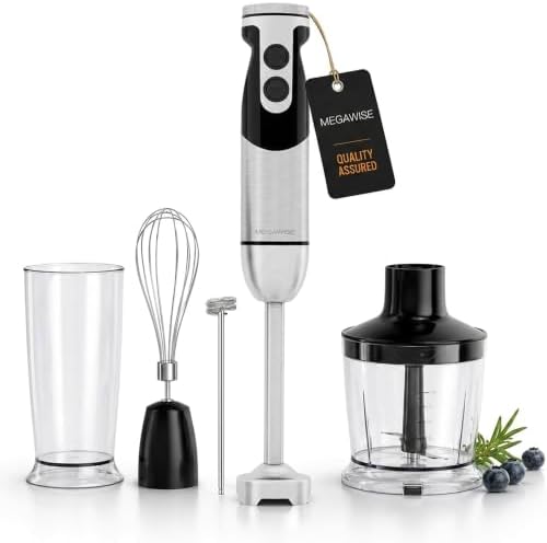 1000W Hand Blender,Multi-Attachment Immersion Blender with Chopper