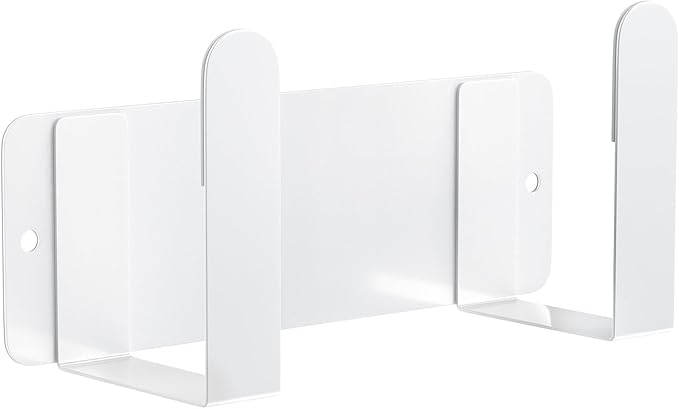 Stainless Steel Wall Mounted Cutting Board Holder Punch-Free Adhesive Multifunctional Kitchen Organizer Pot Lid Storage Rack 7" x 2.3" x 1.8" White