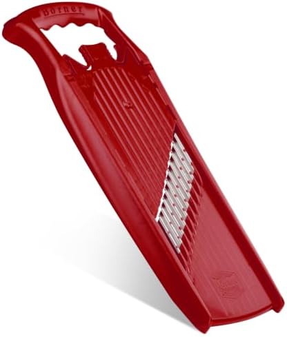 Börner by Reston Lloyd Wave-Waffle Power Line • Crinkle Cut/Spirelli Vegetable Slicer • Slicer for Wave Waffle Cut Style • Multiple Thickness Options • Made in Germany, Red by B%C3%B6rner
