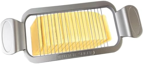 Large Butter Cutter Banana Slicer, Heavy Duty Aluminum & Stainless Steel Wires, Multipurpose Slicer for Butter, Cheese, Banana, Boiled Egg, Strawberry, Dishwasher Safe Kitchen Cutting Tool by SimpleConvenientInnovative