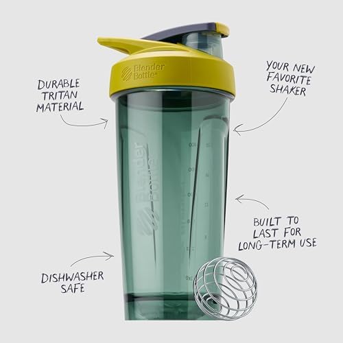 BlenderBottle Sport Flip Tritan Shaker Bottle 28 oz Yellow - Image 3
